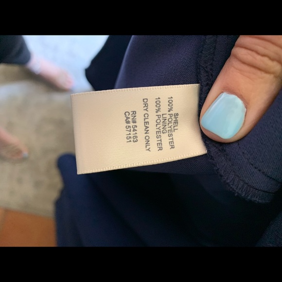 XSCAPE Navy Blue Off the Shoulder Sheath Tulip Gown Plus Size 14W - Picture 5 of 15